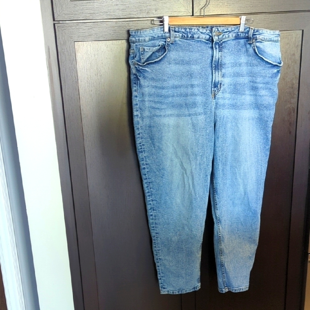 H&M Divided Women's Blue Relaxed Jeans Stretch Wear Ankle -Sz 20 Great Condition - Picture 2 of 4